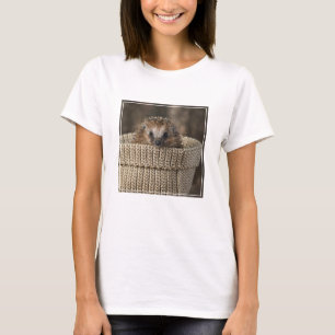 Camiseta Animales de bebé más afectados Erizo en una cana