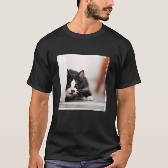 Camiseta Animales de bebé más afectados | Gatito blanco y n (Anverso)