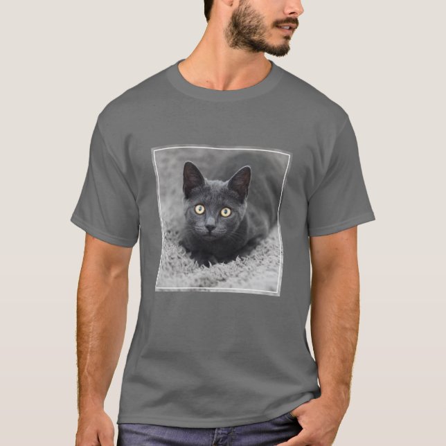 Camiseta Animales de bebé más afectados | Gato gris (Anverso)