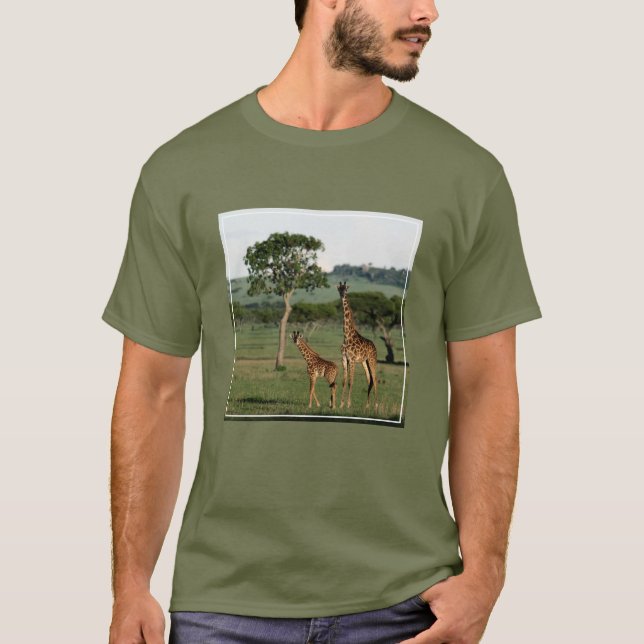 Camiseta Animales de bebé más afectados | Giraffe Calf & Ma (Anverso)