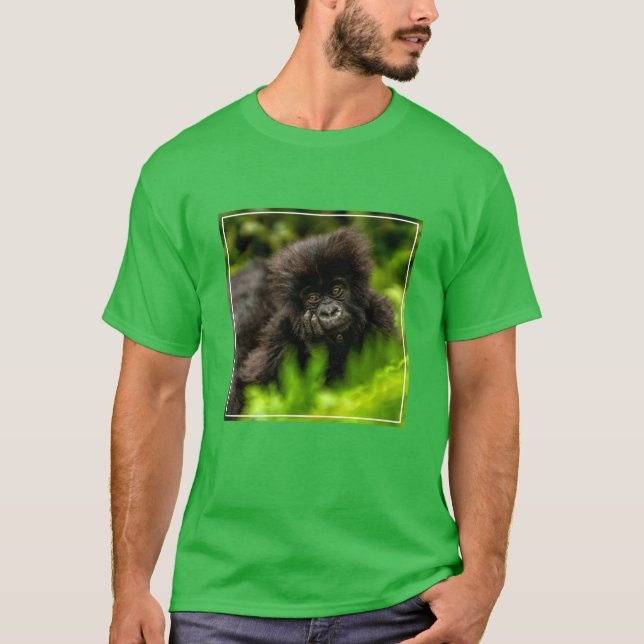 Camiseta Animales de bebé más afectados | Gorila de montaña (Anverso)