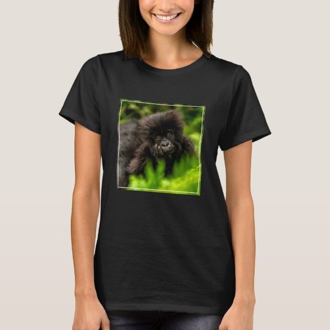 Camiseta Animales de bebé más afectados | Gorila de montaña (Anverso)
