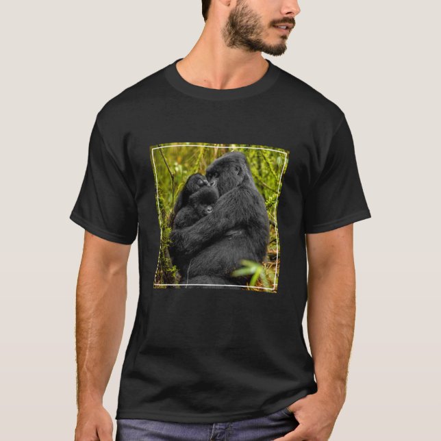 Camiseta Animales de bebé más afectados | Gorila y Bebé (Anverso)