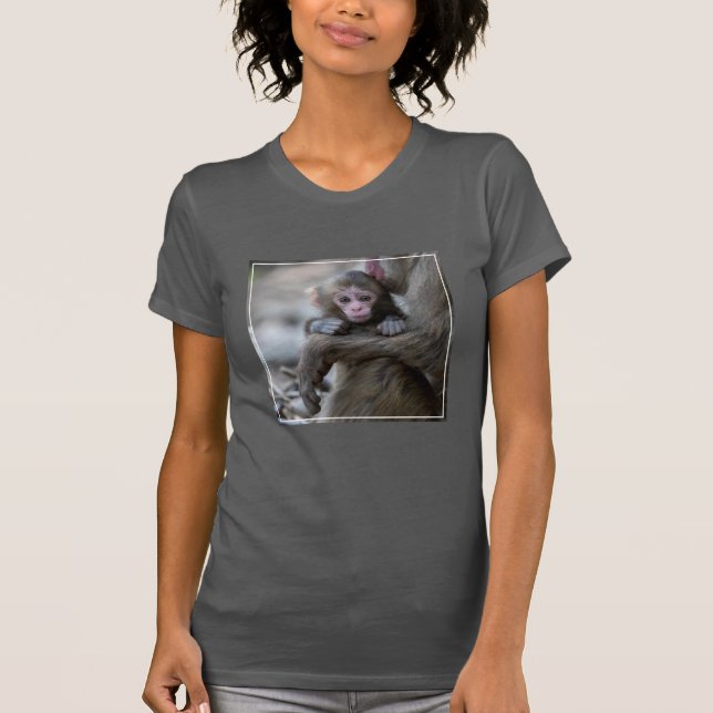 Camiseta Animales de bebé más afectados | Mono japonés y be (Anverso)