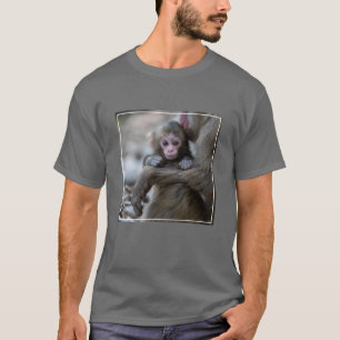 Camiseta Animales de bebé más afectados   Mono japonés y be
