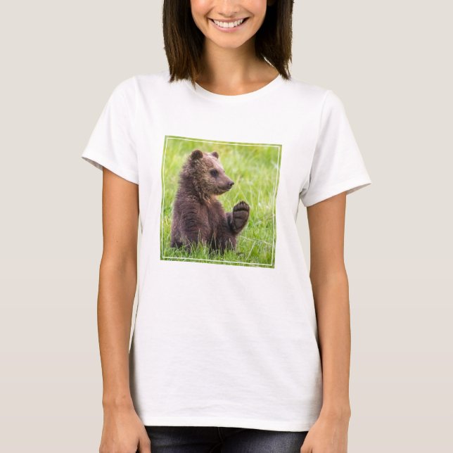 Camiseta Animales de bebé más afectados | Ola de Oso Marrón (Anverso)