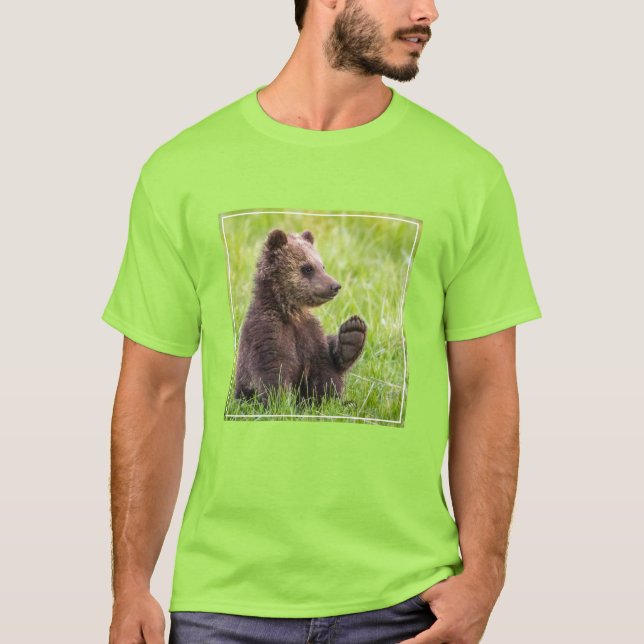 Camiseta Animales de bebé más afectados | Ola de Oso Marrón (Anverso)