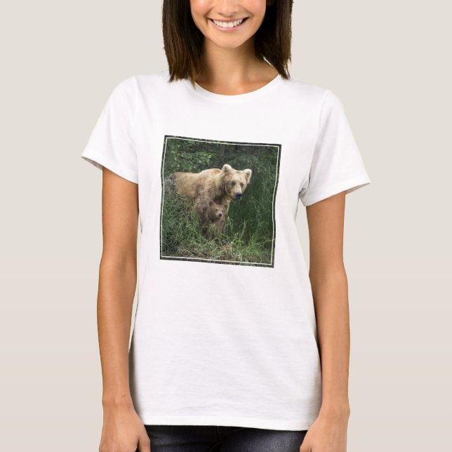 Camiseta Animales de bebé más afectados | Oso Mamá Oso Y Su (Anverso)