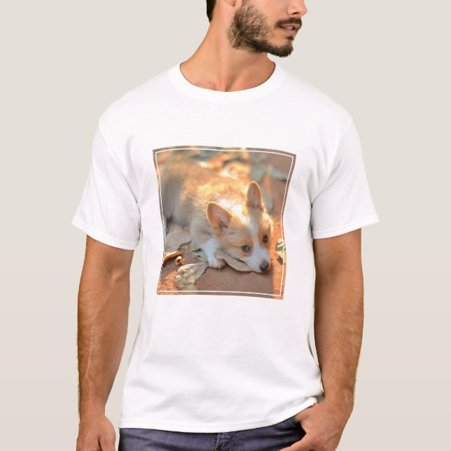 Camiseta Animales de bebé más afectados | Shy Corgi (Anverso)