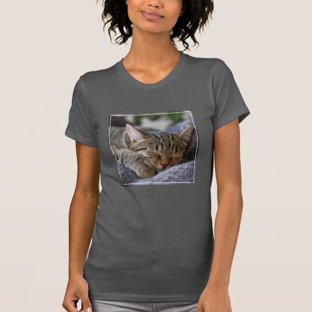Camiseta Animales de bebé más afectados | Tabby Kitten Slee (Anverso)