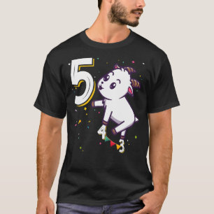 Camiseta Animales de cabra 5 Años Chica de cumpleaños B Día