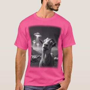 Camiseta Animales De Cabra Chilena Ufo Selfie Una Diversión