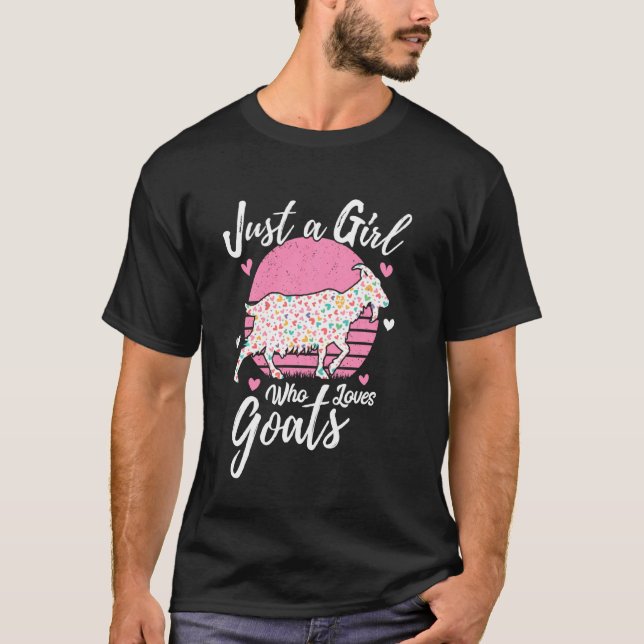 Camiseta Animales De Cabra Solo Un Chica Que Ama A Las Cabr (Anverso)
