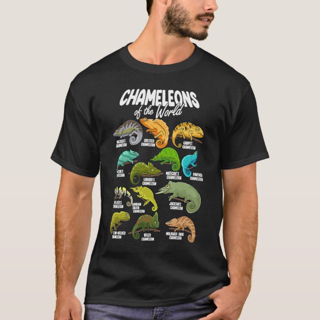 Camiseta Animales de Chameleon de la hierba de Lizard Repti (Anverso)