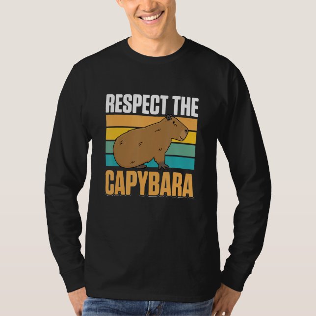 Camiseta Animales de compañía Capybara Respetar la Capybara (Anverso)