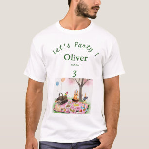 Camiseta Animales de cumpleaños personalizados para niños y