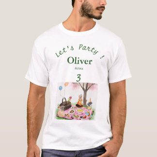 Camiseta Animales de cumpleaños personalizados para niños y