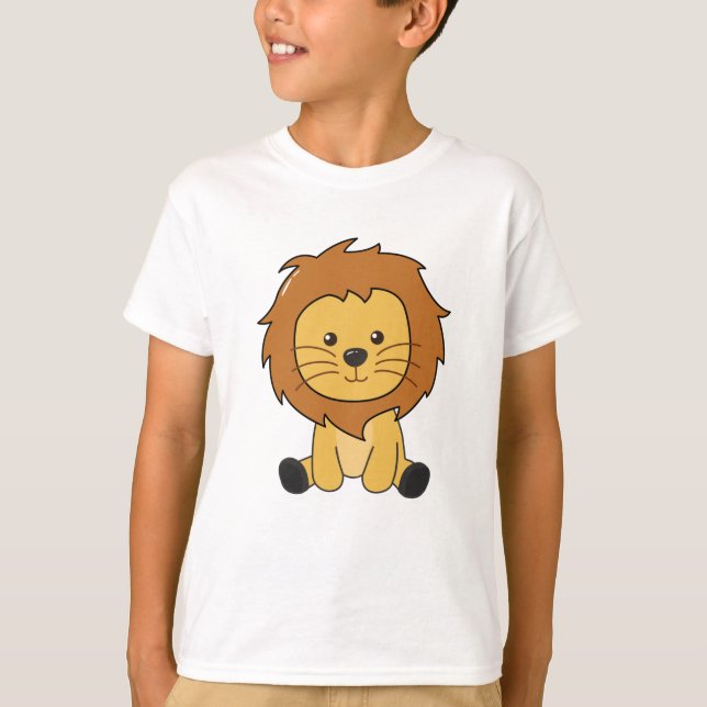 Camiseta Animales De Cuta De León Para Niños Rey De León (Anverso)