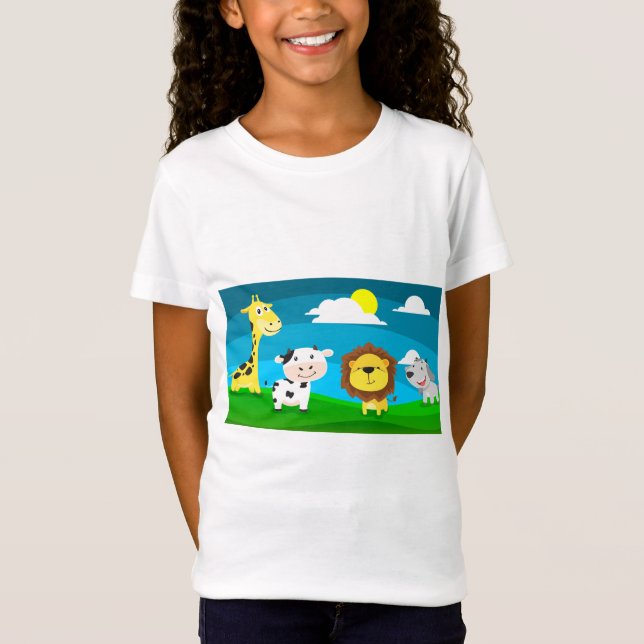 Camiseta Animales de dibujos animados           (Anverso)