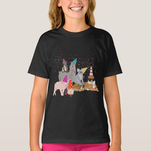 Camiseta Animales de fiesta - Animales aburridos que tienen (Anverso)