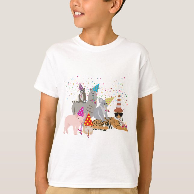Camiseta Animales de fiesta - Animales aburridos que tienen (Anverso)