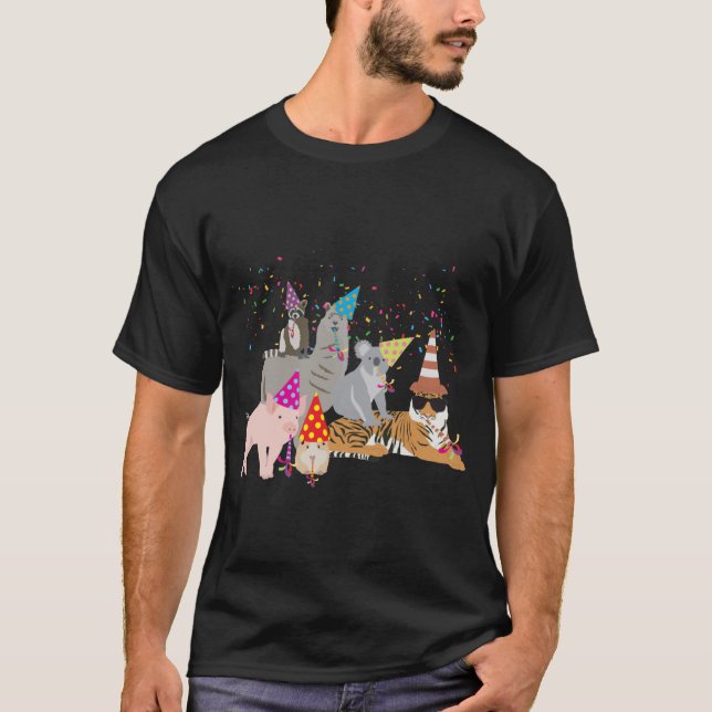 Camiseta Animales de fiesta - Animales aburridos que tienen (Anverso)