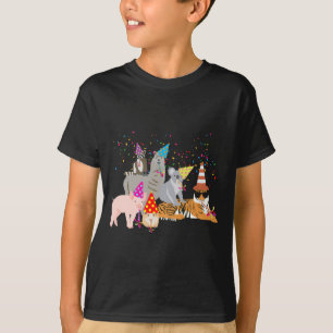 Camiseta Animales de fiesta Animales lindos teniendo una fi