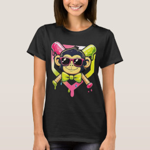 Camiseta Animales de fiesta lindos gafas de sol mono divert