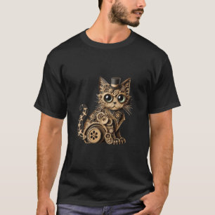 Camiseta Animales de gato de vapor papel artesanal arte