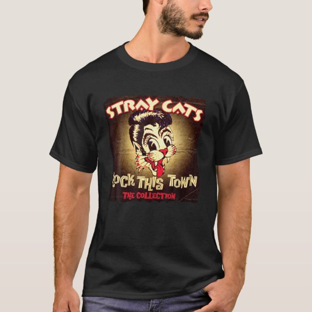 Camiseta Animales de gato vintage diseñan bandas musicales  (Anverso)