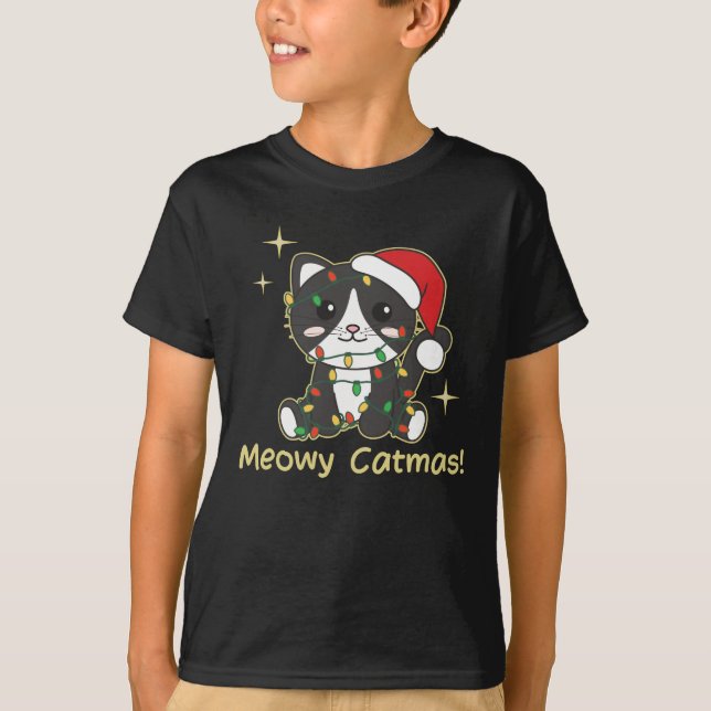 Camiseta Animales de gatos Navidades se burlan de gatos y m (Anverso)