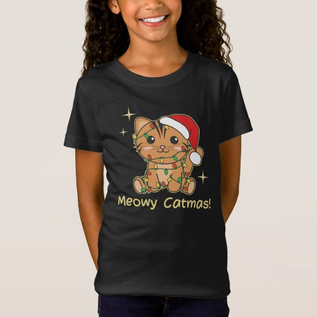 Camiseta Animales de gatos Navidades se burlan de gatos y m (Anverso)