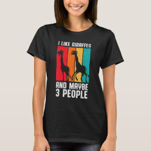 Camiseta Animales De Girafa Me Gustan Las Girafas Y 3 Perso