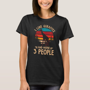 Camiseta Animales De Girafa Me Gustan Las Girafas Y 3 Perso