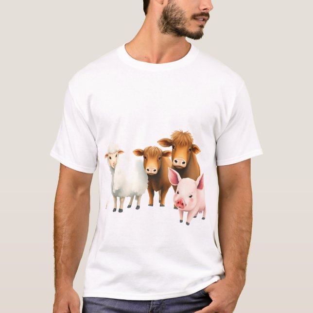 Camiseta Animales de granja (Anverso)