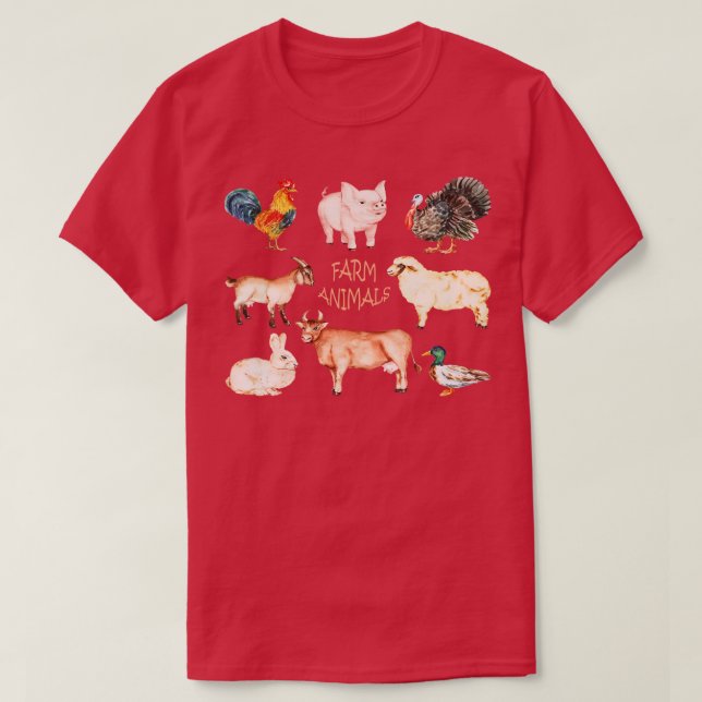 Camiseta Animales de granja (Diseño del anverso)