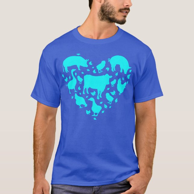 Camiseta Animales de granja amigos del corazón (Anverso)