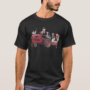 Camiseta Animales de granja camión de Navidad tractor país 