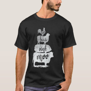 Camiseta Animales de granja Chica de campo de pirámide de c