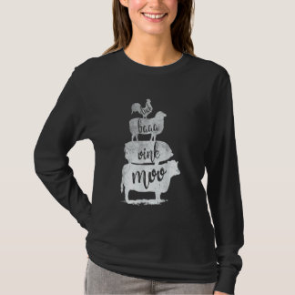 Camiseta Animales de granja Chica de campo de pirámide de c