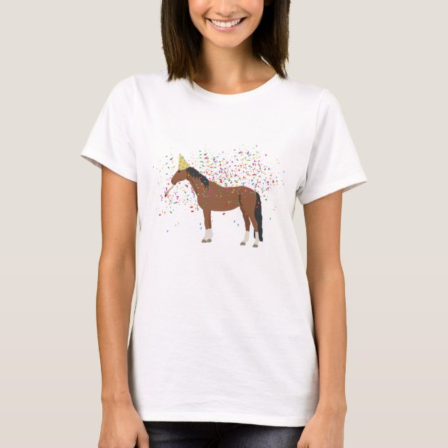 Camiseta Animales de granja con fiesta de caballos que tien (Anverso)