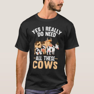 Camiseta Animales De Granja De Vacas Cuestas Sí Realmente N