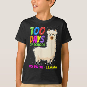 Camiseta Animales De Granja Llama - 100 Días De Escuela Sin