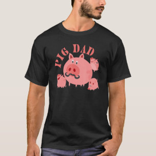 Camiseta Animales de granja macho de cerdo de papá
