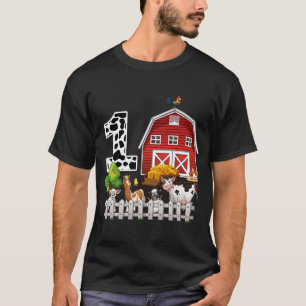Camiseta Animales de granja Primer cumpleaños niños de 1 añ