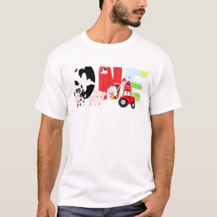 Camiseta Animales de granja Primer patio de cumpleaños beb