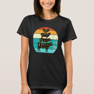 Camiseta Animales de granja Tee Retro Vintage Cow Pig Chick
