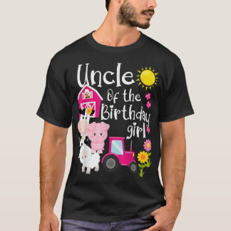 Camiseta Animales De Granja Tío Del Chica De Cumpleaños Fie