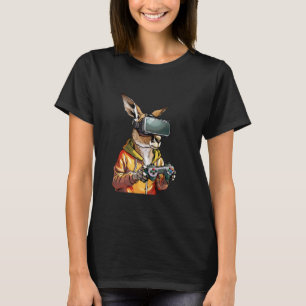 Camiseta Animales de juegos - El canguro juega videojuegos
