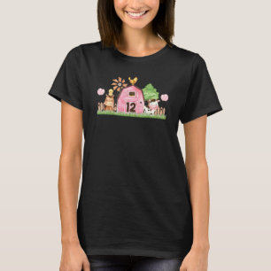 Camiseta Animales de la granja Barnyard 12th Birthday Bi de